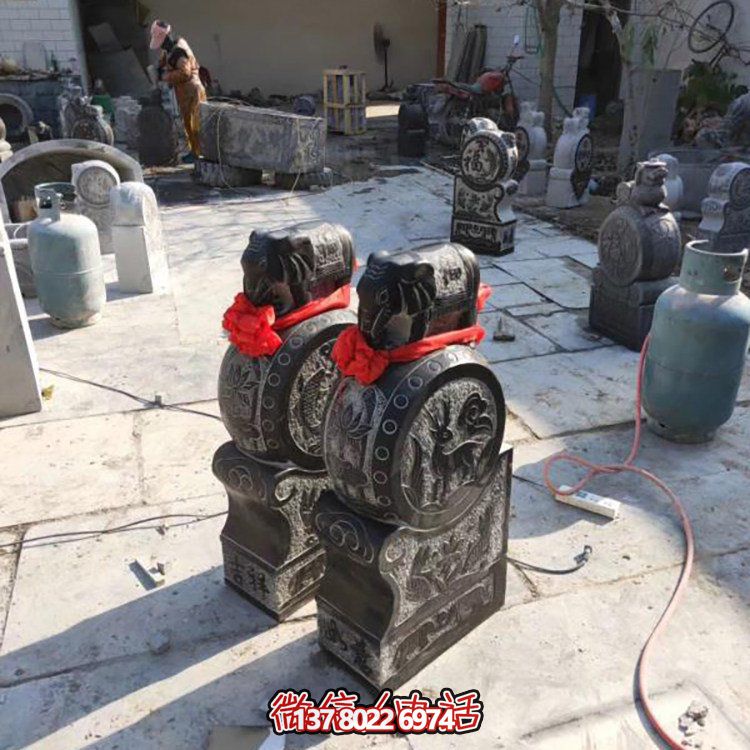 精美大理石仿古舊門墩雕塑，打造完美中式庭院