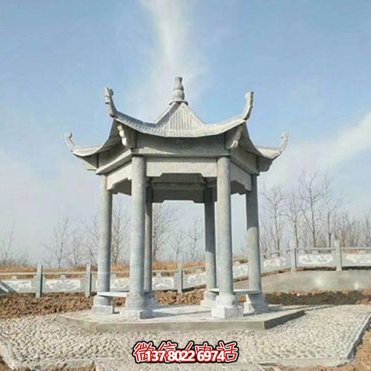 中式園林石亭恢復(fù)古樸，演繹雄偉