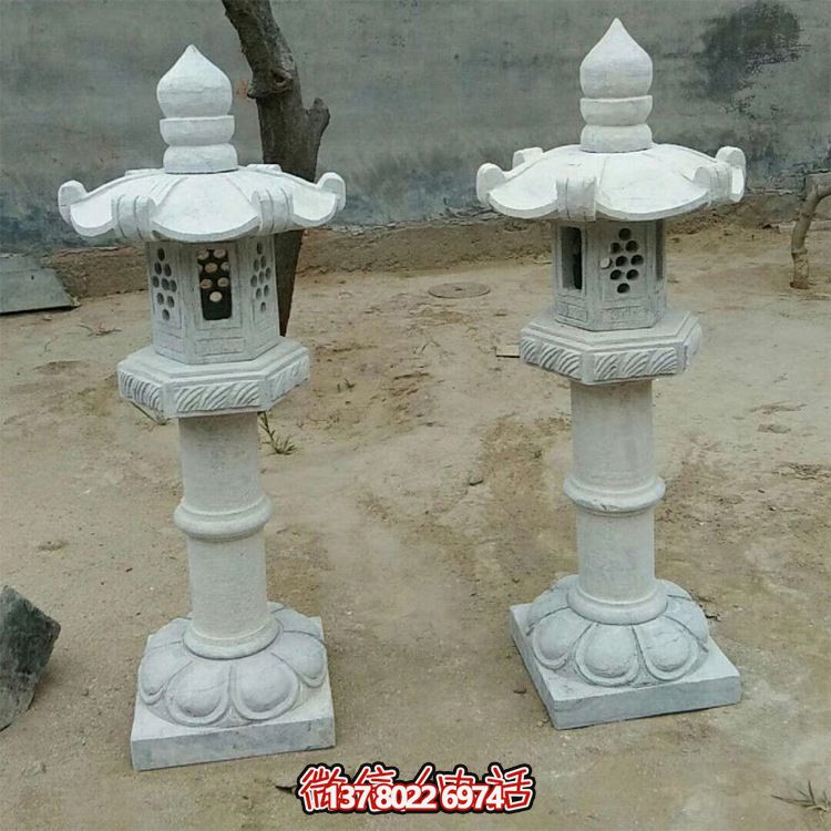 太陽能仿古中式大理石石燈，點亮你的花園