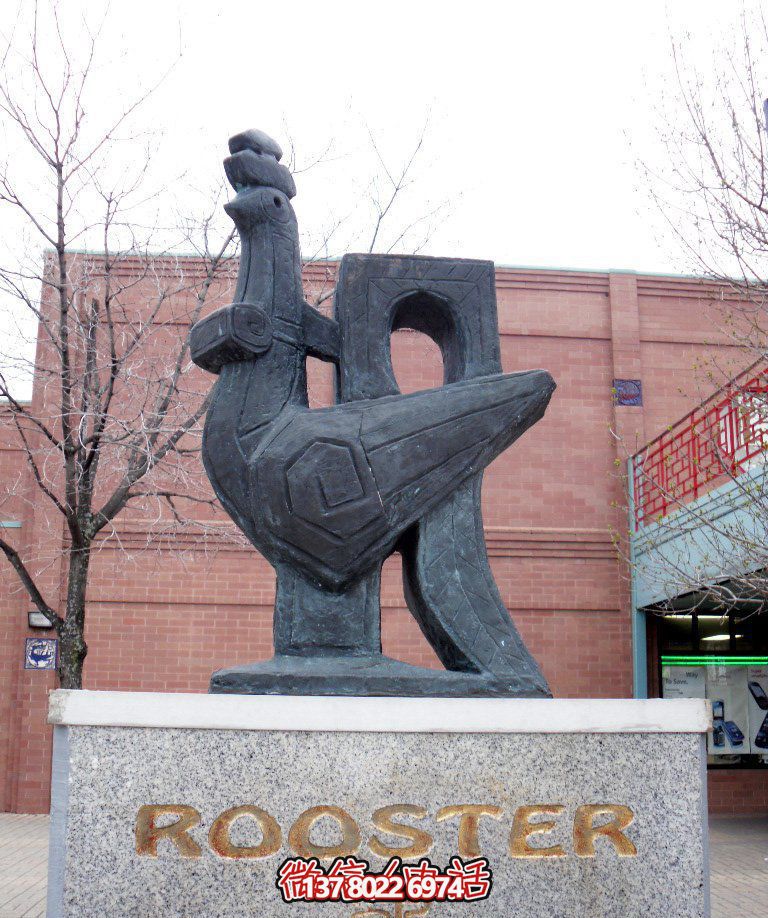玻璃鋼創(chuàng)意雞雕塑，點亮街道美景