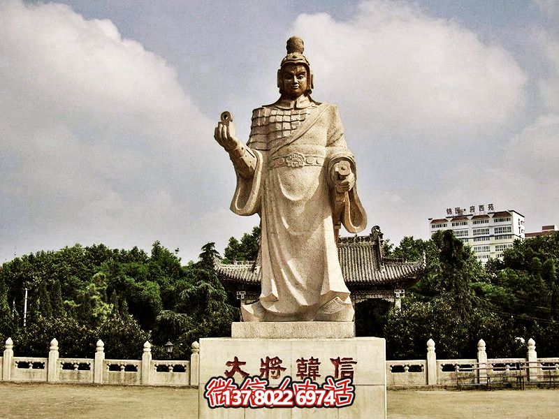 以漢白玉雕塑緬懷韓信，美化景區(qū)，展現(xiàn)創(chuàng)意兵