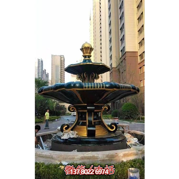 歐式風(fēng)格石雕大型噴泉雕塑，點(diǎn)綴別墅小區(qū)