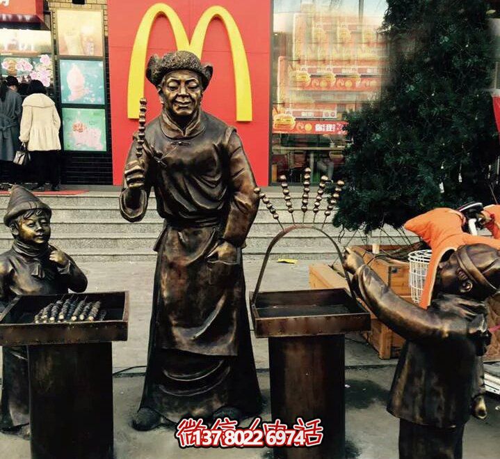 精美銅雕糖葫蘆，給您獨特的步行街體驗