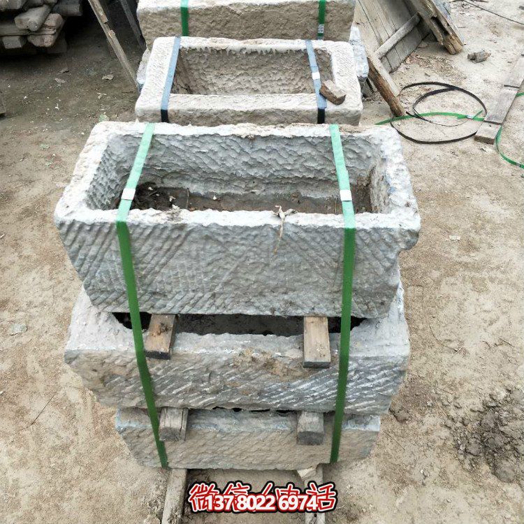 傳統(tǒng)工藝雕刻大理石擺件，點(diǎn)綴老石槽庭院造景