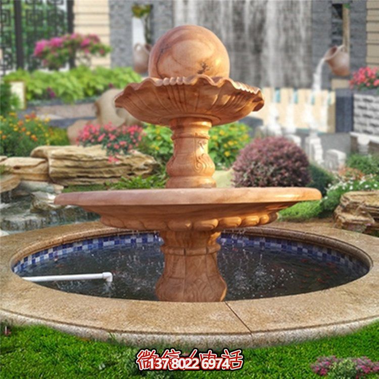 歐式紅色風(fēng)水球裝飾，營(yíng)造美麗晚霞?xì)庀? title=