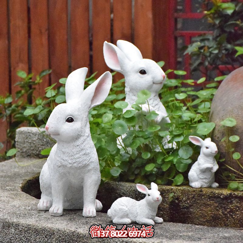 玻璃鋼兔子雕塑，點亮您的草坪