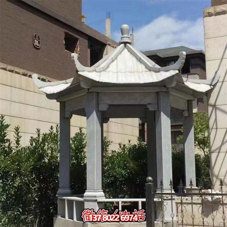 精美大理石涼亭，營造完美宅院景象