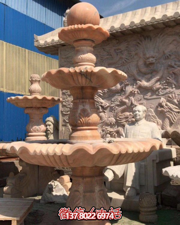 精美雕刻大理石流水?dāng)[件，完美搭配豪華別墅和小區(qū)噴泉