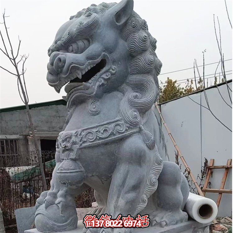 豪華庭院大型獅子雕塑，招財(cái)進(jìn)寶，鎮(zhèn)宅門口裝飾