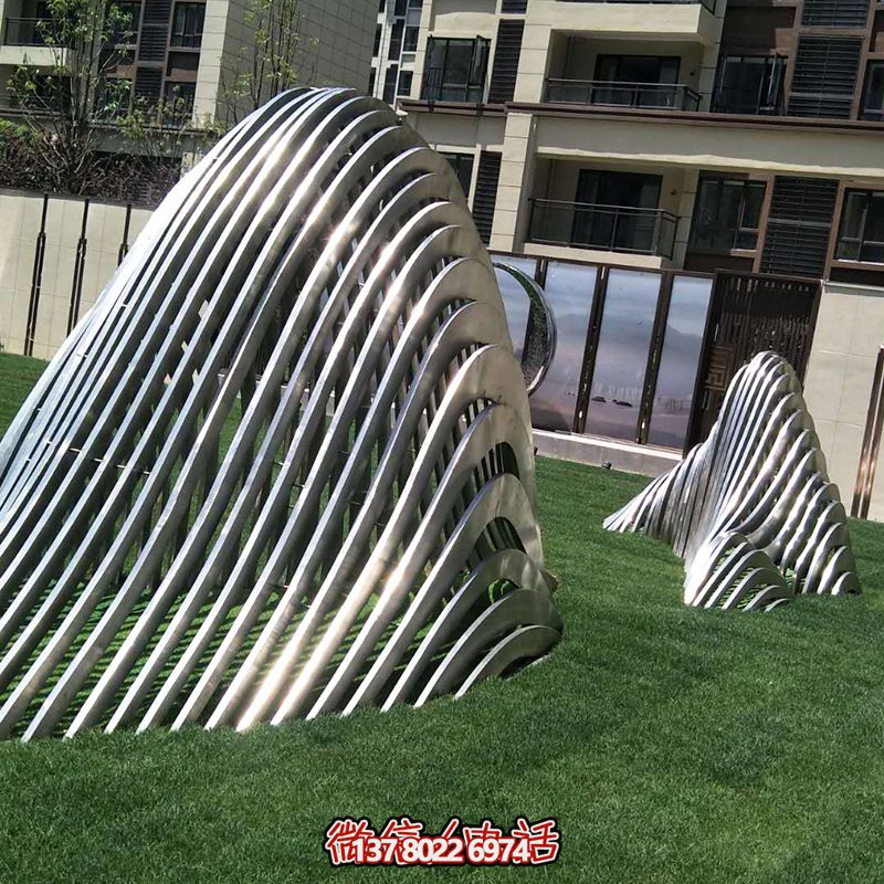 不銹鋼抽象景觀擺件，美化公園綠地戶外空間