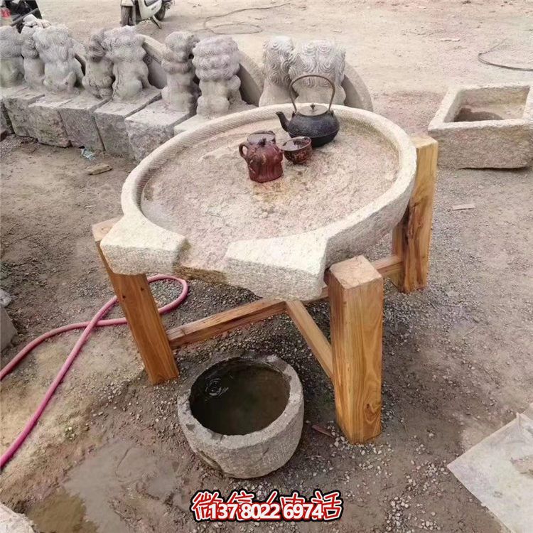 傳統(tǒng)工藝精美大理石石桌，給您的庭院增添傳統(tǒng)茶文化氣息