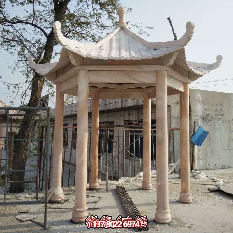 大理石休閑涼亭，美化庭院陽臺