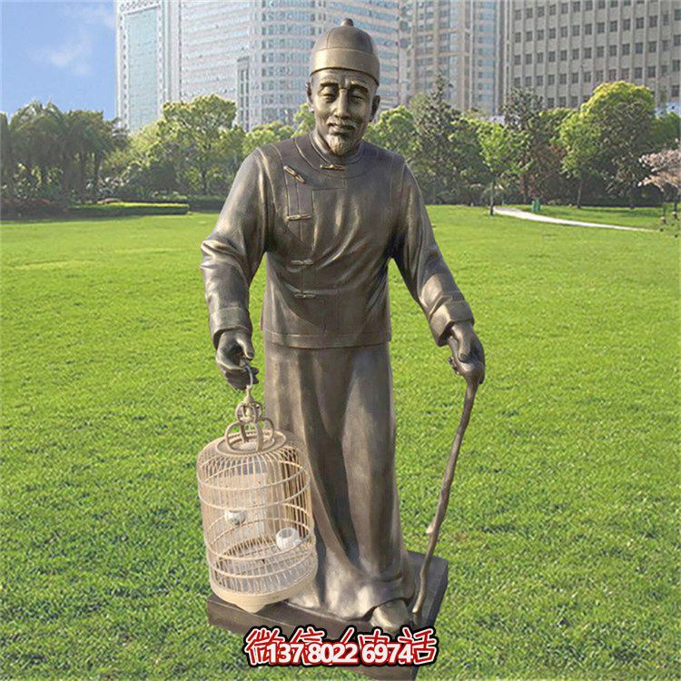 仿古風(fēng)格玻璃鋼雕像，為公園提供優(yōu)雅的民俗裝飾