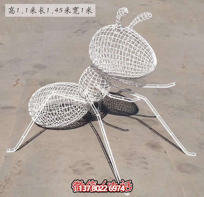 不銹鋼網(wǎng)格照明螞蟻雕塑，點亮大型園林景觀