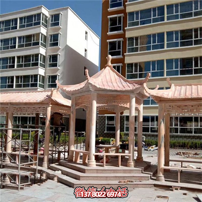 精美雕刻大理石涼亭，為小區(qū)、公園、休閑區(qū)帶來獨(dú)特視覺享受