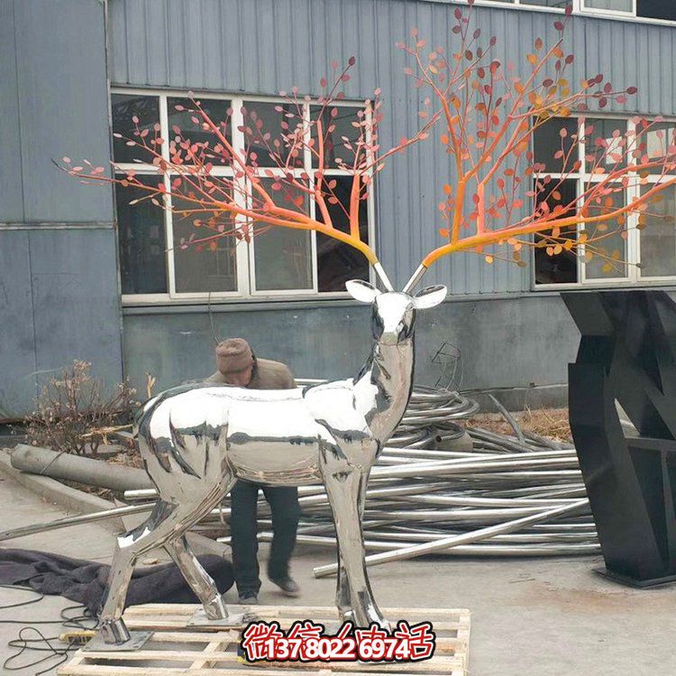 精致不銹鋼鏡面雕塑擺件，為您的園林景觀增添精彩