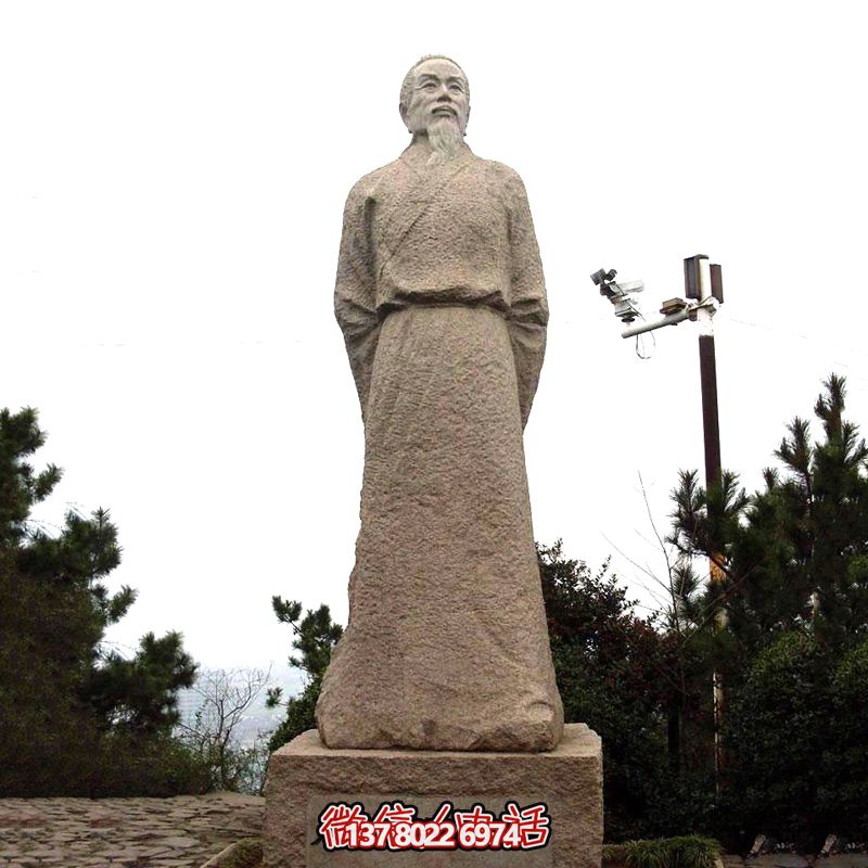 賀知章砂巖石雕像，感受歷史魅力