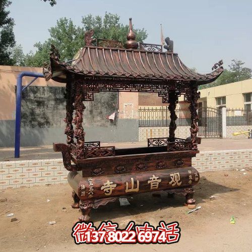 傳統(tǒng)中式香爐宗教雕塑，祈福上香