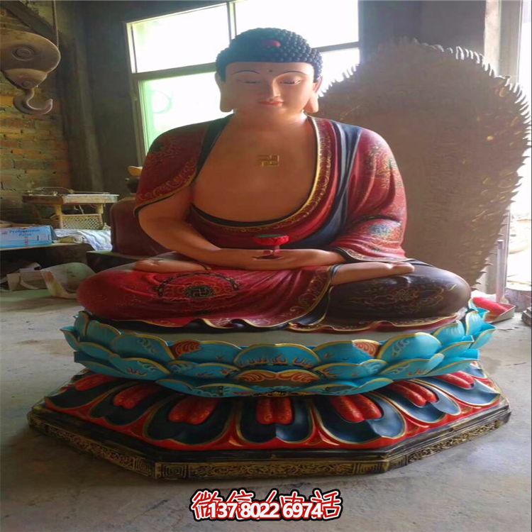 玻璃鋼雕塑彩繪——供奉三圣，傳承景區(qū)寺廟燦爛文化