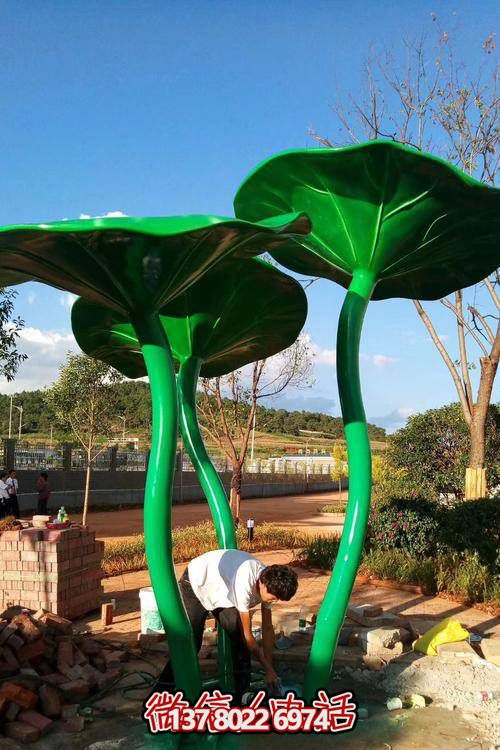 大型荷葉雕塑景觀，給您不一樣的戶外植物體驗