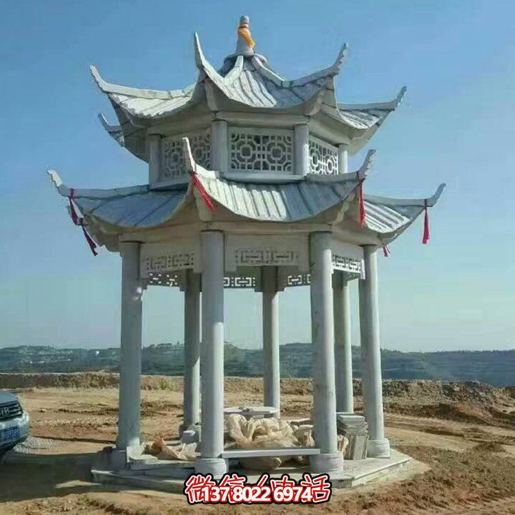 中式雙層涼亭，傳承傳統文化美學