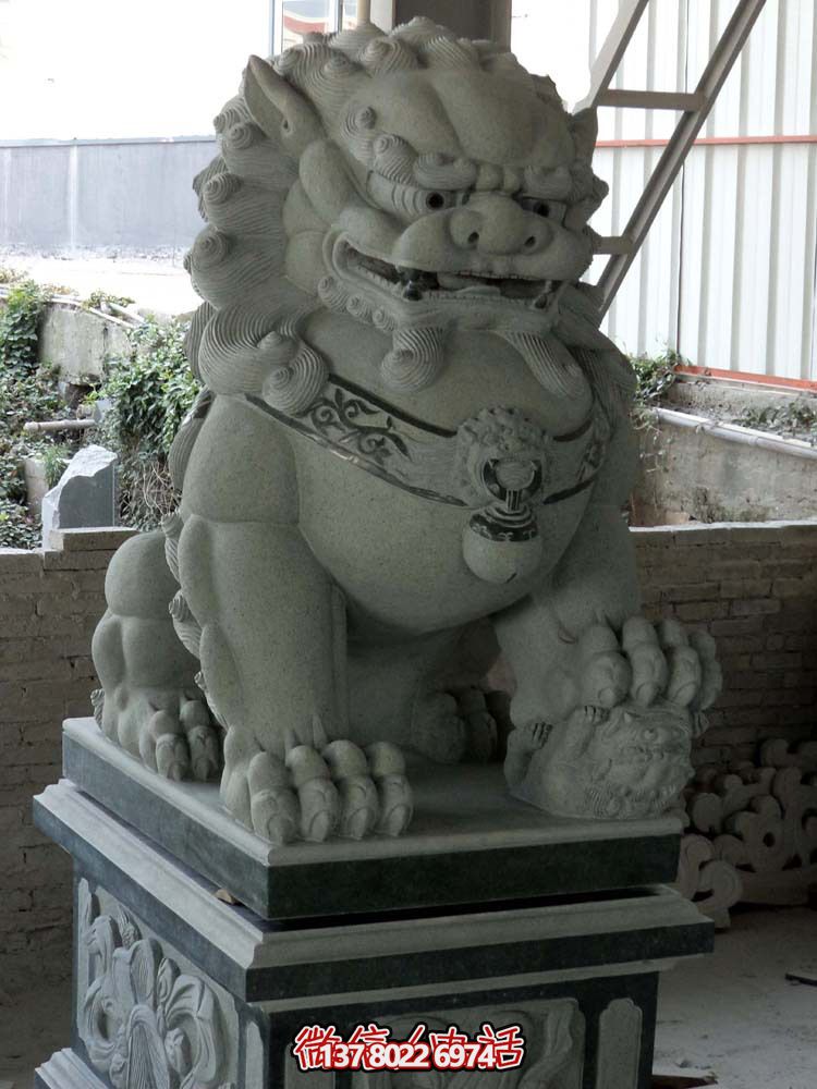 仿真大理石獅子雕塑，裝飾別墅大型法院