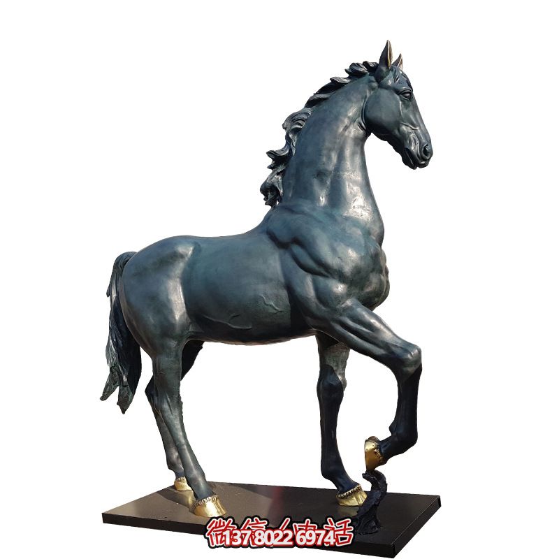 玻璃鋼馬雕塑，大型仿真動物裝置，裝飾景區(qū)、廣場