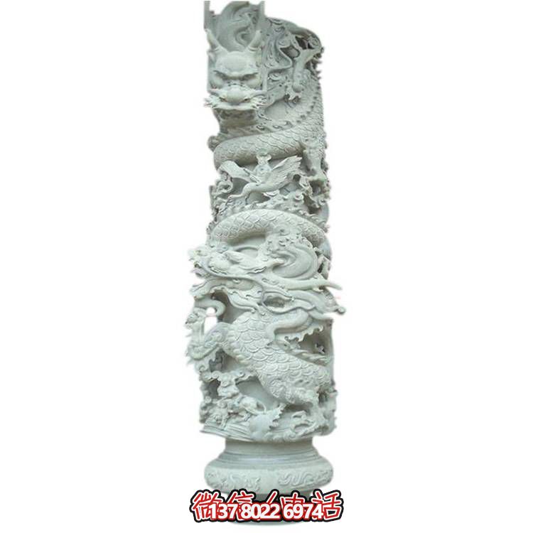 大理石盤龍雕塑，打造完美的室外庭院