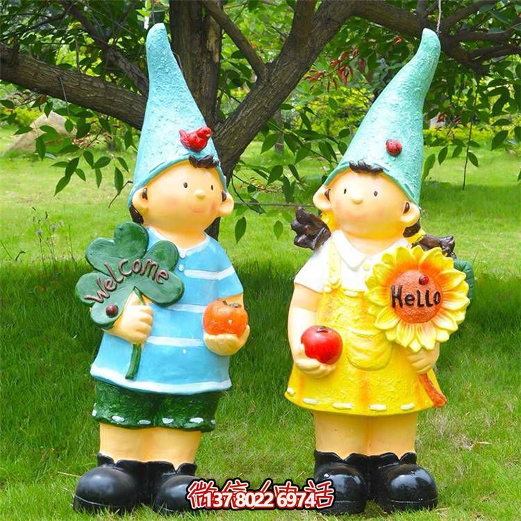 玻璃鋼制娃娃擺件，豐富你的戶外園林裝飾