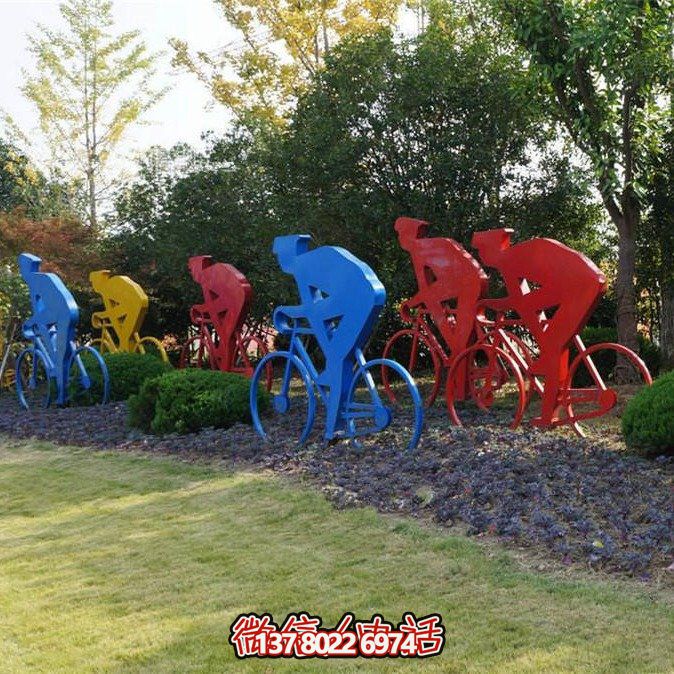 不銹鋼剪影賽車擺件，點(diǎn)綴公園草坪