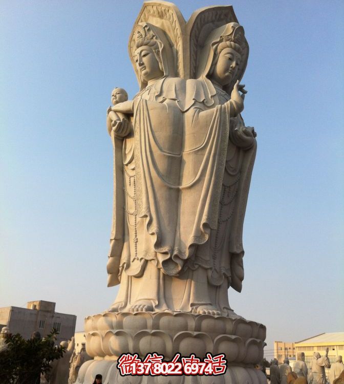 大型觀音大理石雕塑，精美的園林景觀裝飾