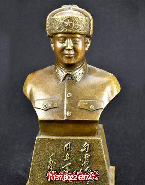 雷鋒半身銅雕，景區(qū)英雄雕塑