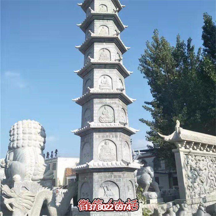 古典佛教雕塑藝術——精美青石舍利塔、石塔寺、佛塔