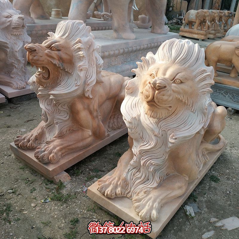 精美大理石石雕仿真獅子鎮(zhèn)宅雕塑——讓您的家園更加精致 精美大理石石雕仿真獅子鎮(zhèn)宅雕塑——讓您的家園更加精致
