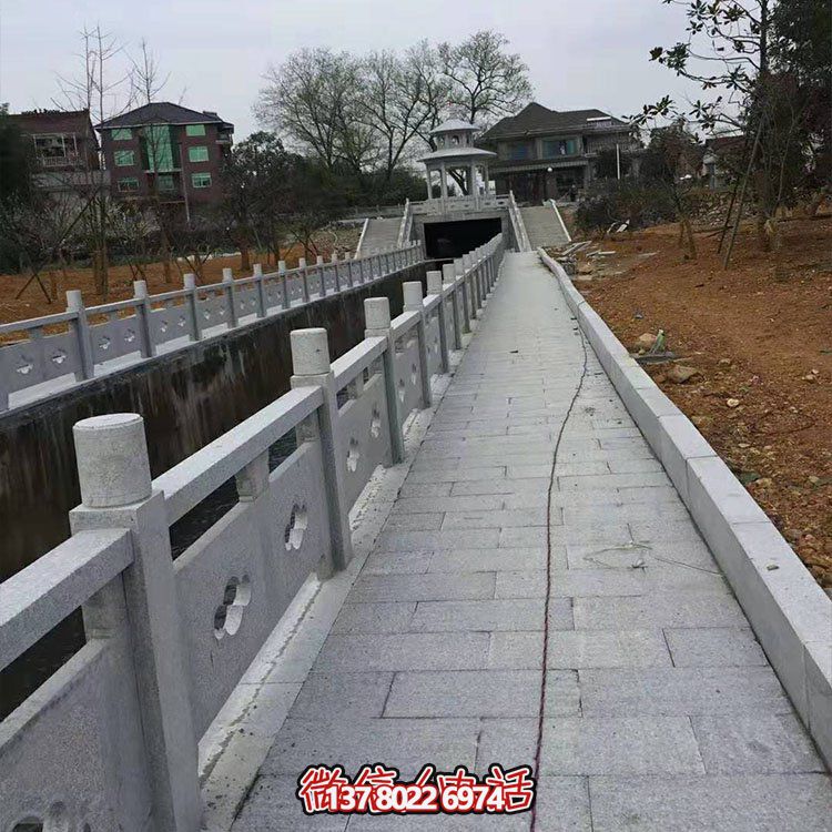 精美大理石護(hù)欄雕塑，點(diǎn)綴河道戶外環(huán)境