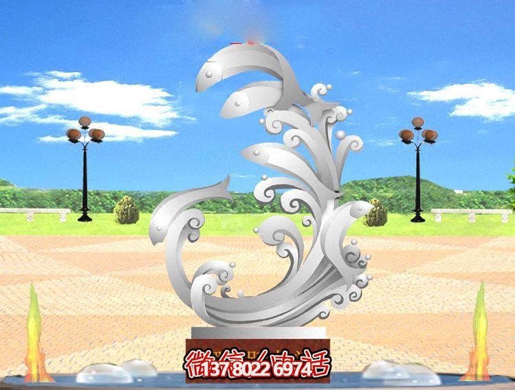 玻璃鋼雕塑魚(yú)躍龍門(mén)傳承古老傳統(tǒng)，展示創(chuàng)意美感