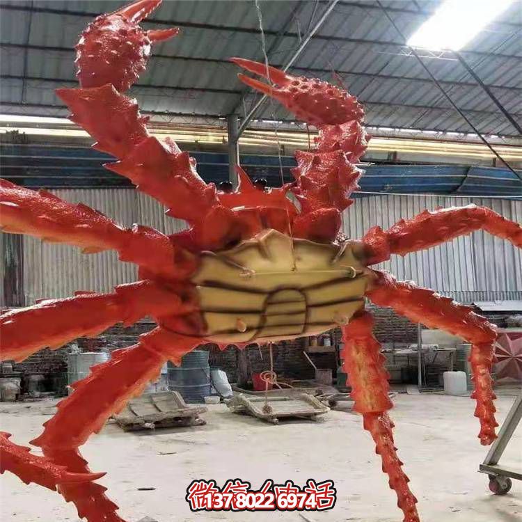 商場(chǎng)酒店大型玻璃鋼仿真動(dòng)物螃蟹雕塑