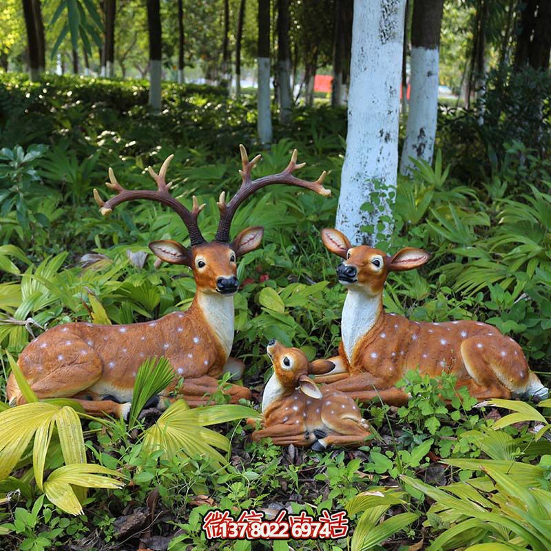 戶外草叢創(chuàng)意景觀裝飾品仿真動物梅花鹿雕塑 戶外草叢創(chuàng)意景觀裝飾品仿真動物梅花鹿雕塑
