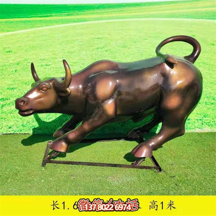 玻璃鋼工廠企業(yè)大型農耕牛雕塑