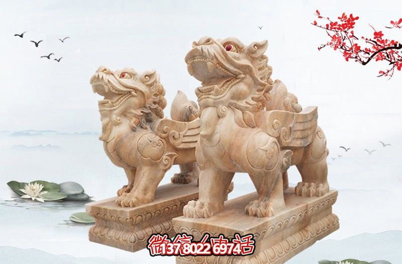 園林景觀(guān)裝飾品黃蠟石石雕貔貅雕塑 園林景觀(guān)裝飾品黃蠟石石雕貔貅雕塑