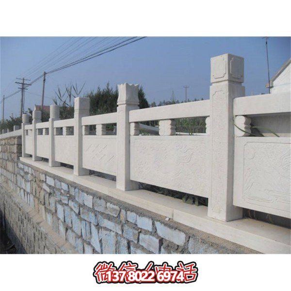 戶(hù)外河道大理石石雕景觀欄桿欄板雕塑