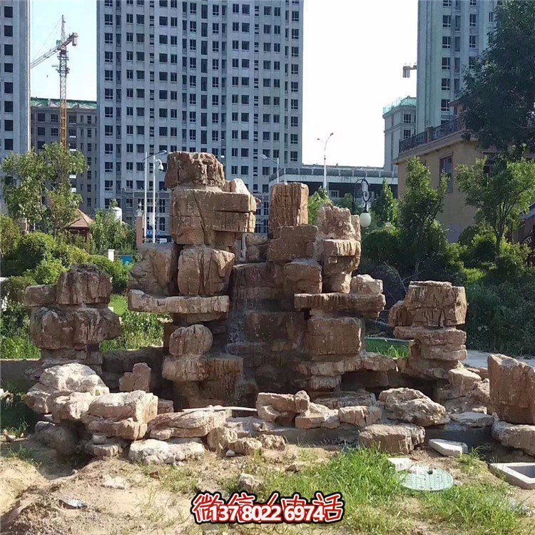 疊石假山，小區(qū)園林人造假山水景