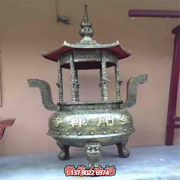 道觀戶外擺放圓形化寶香爐 道觀戶外擺放圓形化寶香爐