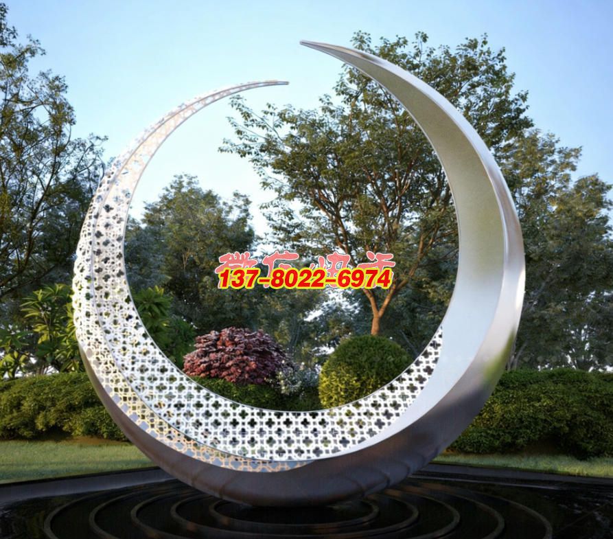 《月綻清輝》：鏤空銀月裁云影，環(huán)納林光織景詩